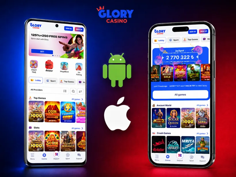 Glory Casino App auf Android und iOS Smartphones