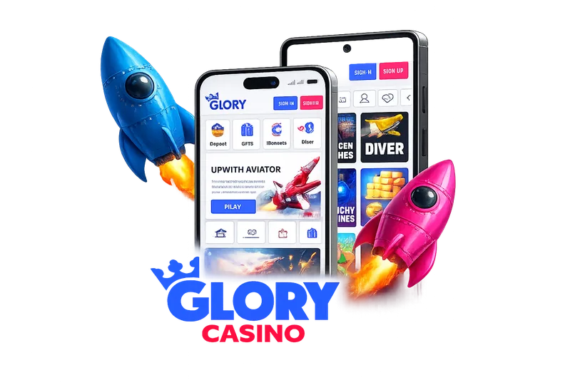 Glory Casino App mit Aviator und Spielen auf dem Smartphone